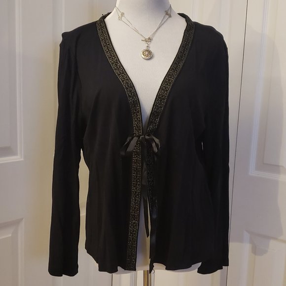 Venezia Black Tie Cardigan - Picture 1 of 2